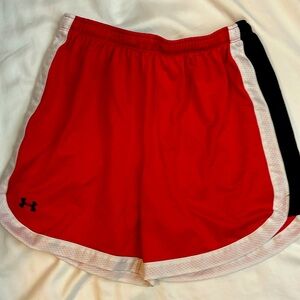 Under Armour sport shorts, hot pink/black/white, size small